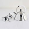 Alessi 9093 Stalowy Czajnik z Gwizdkiem Ptaszkiem 2 l / Biały